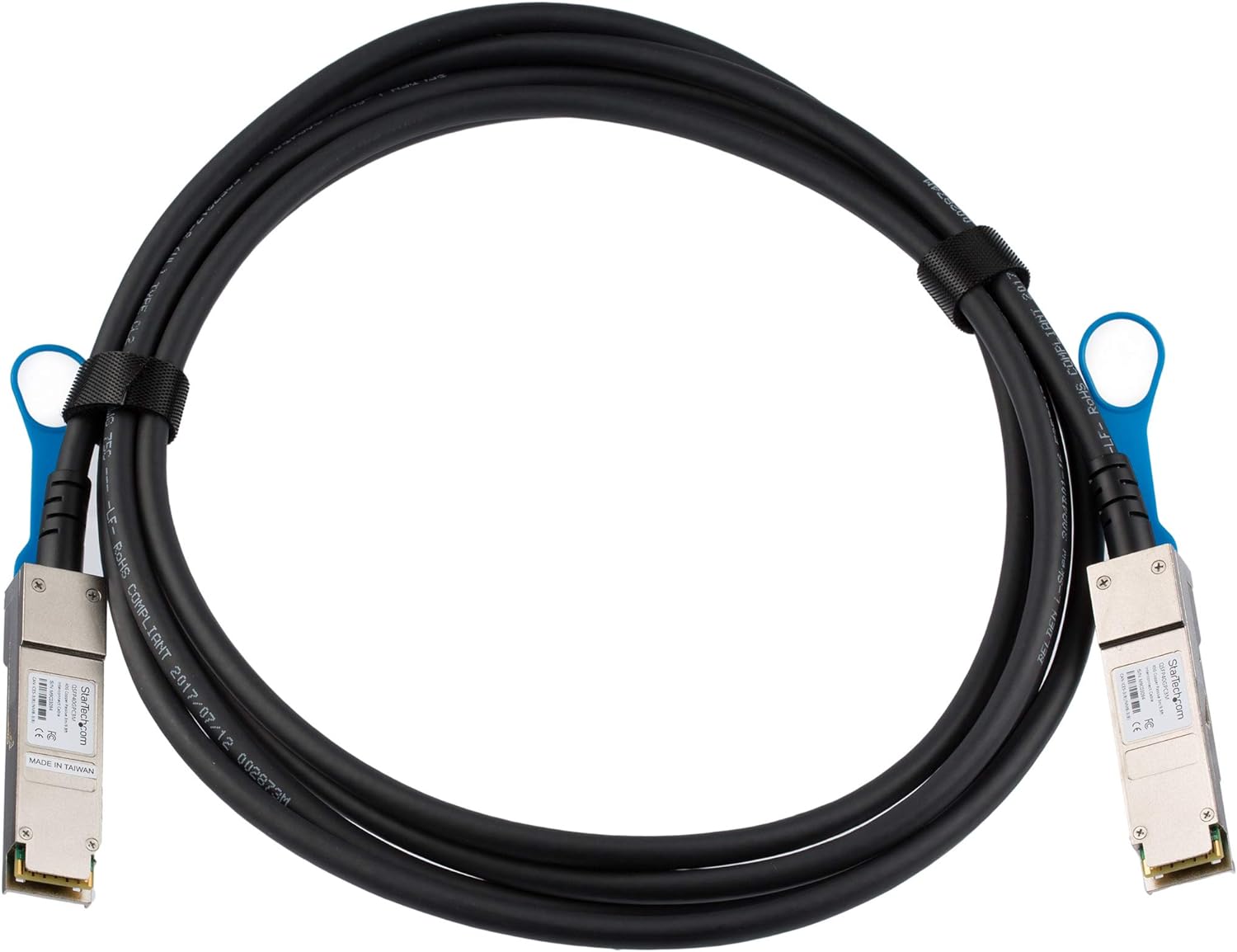 StarTech.com MSA Uncoded Compatible 3m 40G QSFP+ to QSFP+ Direct Attach Breakout Cable Twinax - 40 GbE QSFP+ Copper DAC 40 Gbps Low Power Passive Transceiver Module DAC (QSFP40GPC3M) 10 ft | Standard