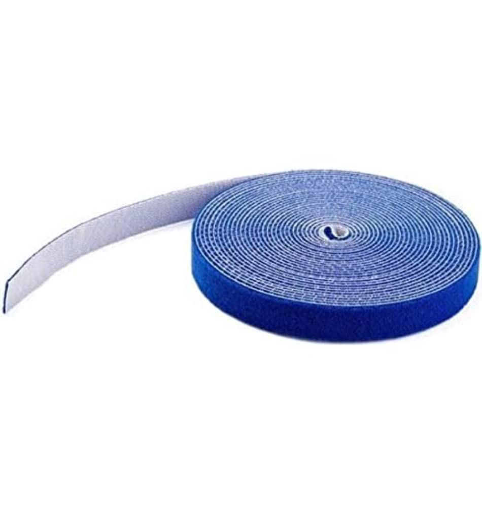 StarTech.com 25ft Hook and Loop Roll - Cut-to-Size Reusable Cable Ties - Bulk Industrial Wire Fastener Tape /Adjustable Fabric Wraps Blue / Resuable Self Gripping Cable Management Straps (HKLP25BL) 25 feet Blue