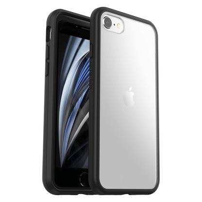 OtterBox Sleek Series Case for iPhone 7/8/SE 2nd Gen/SE 3rd Gen, Shockproof, Drop proof, Ultra-Slim, Protective Thin Case, Tested to Military Standard, Clear/Black, No Retail Packaging