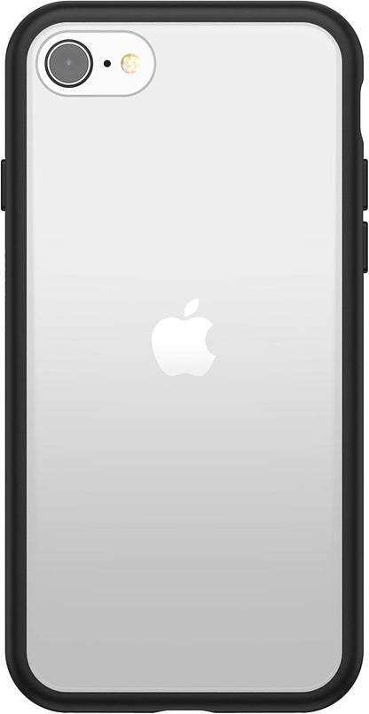 OtterBox Sleek Series Case for iPhone 7/8/SE 2nd Gen/SE 3rd Gen, Shockproof, Drop proof, Ultra-Slim, Protective Thin Case, Tested to Military Standard, Clear/Black, No Retail Packaging