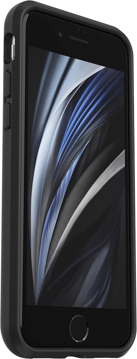 OtterBox Sleek Series Case for iPhone 7/8/SE 2nd Gen/SE 3rd Gen, Shockproof, Drop proof, Ultra-Slim, Protective Thin Case, Tested to Military Standard, Clear/Black, No Retail Packaging
