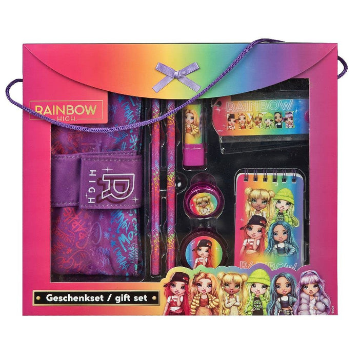 MGA Entertainment Stationery Set - Rainbow High 8 Pieces - School - Kindergarten - Primary - Gift Idea - Girls - Pencils - School Supplies