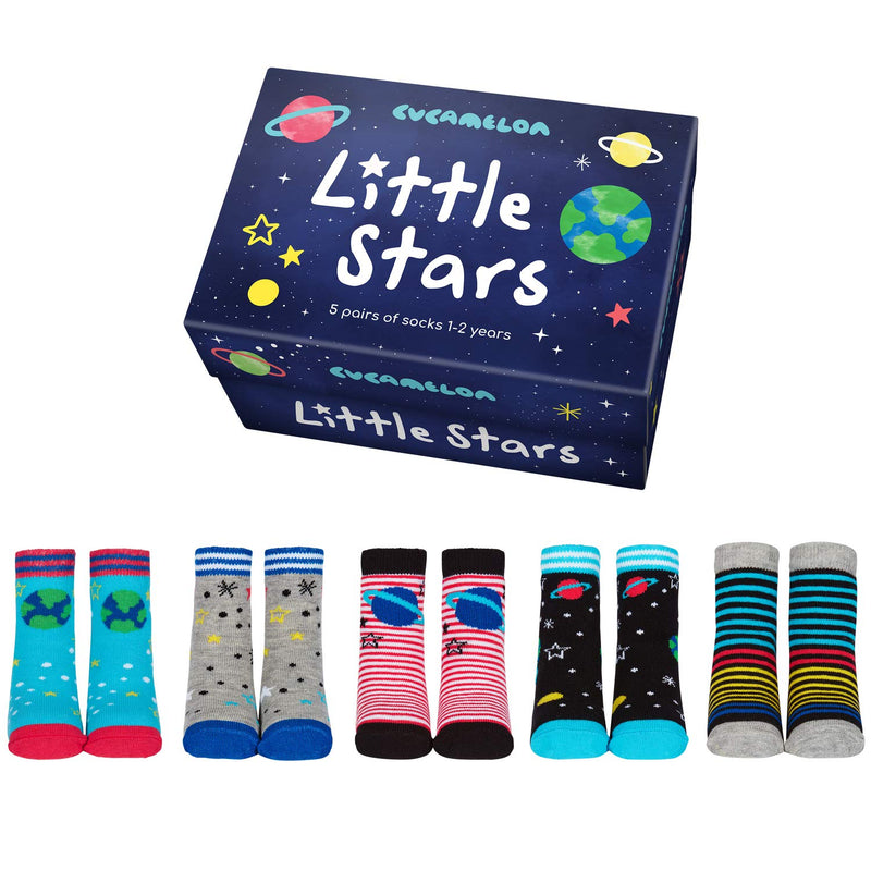 Cucamelon Baby Little Stars Sock Gift, Multi, One Size