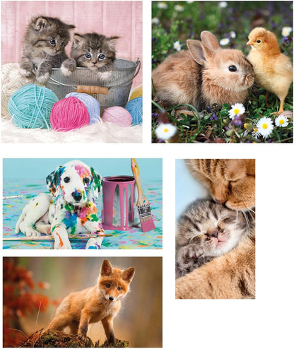 Clementoni 20283 Jigsaw 10 in 1 Friends (60+2x48+4x30+3x18 Pieces) -Supercolor Children 4-6 Years, Realistic, Animals, Gift for Boy/Girls, Puzzle for Kids, Made in Italy, Multicolor