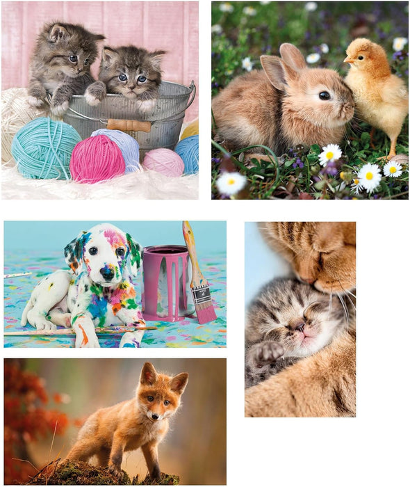 Clementoni 20283 Jigsaw 10 in 1 Friends (60+2x48+4x30+3x18 Pieces) -Supercolor Children 4-6 Years, Realistic, Animals, Gift for Boy/Girls, Puzzle for Kids, Made in Italy, Multicolor