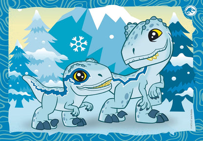 Clementoni - 4In1 Puzzle Jurassic World, Kinderpuzzels, 3-5 jaar, 21521