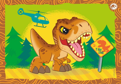 Clementoni - 4In1 Puzzle Jurassic World, Kinderpuzzels, 3-5 jaar, 21521