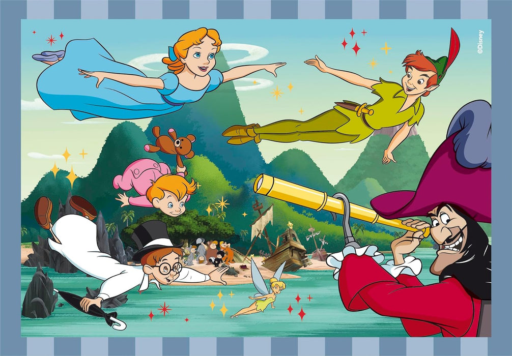 Clementoni 21523 Disney Classics Supercolor 4 in 1 Classics-12+16+20+24 Pieces, Jigsaw Kids Age 3, Puzzle Cartoon, Made in Italy