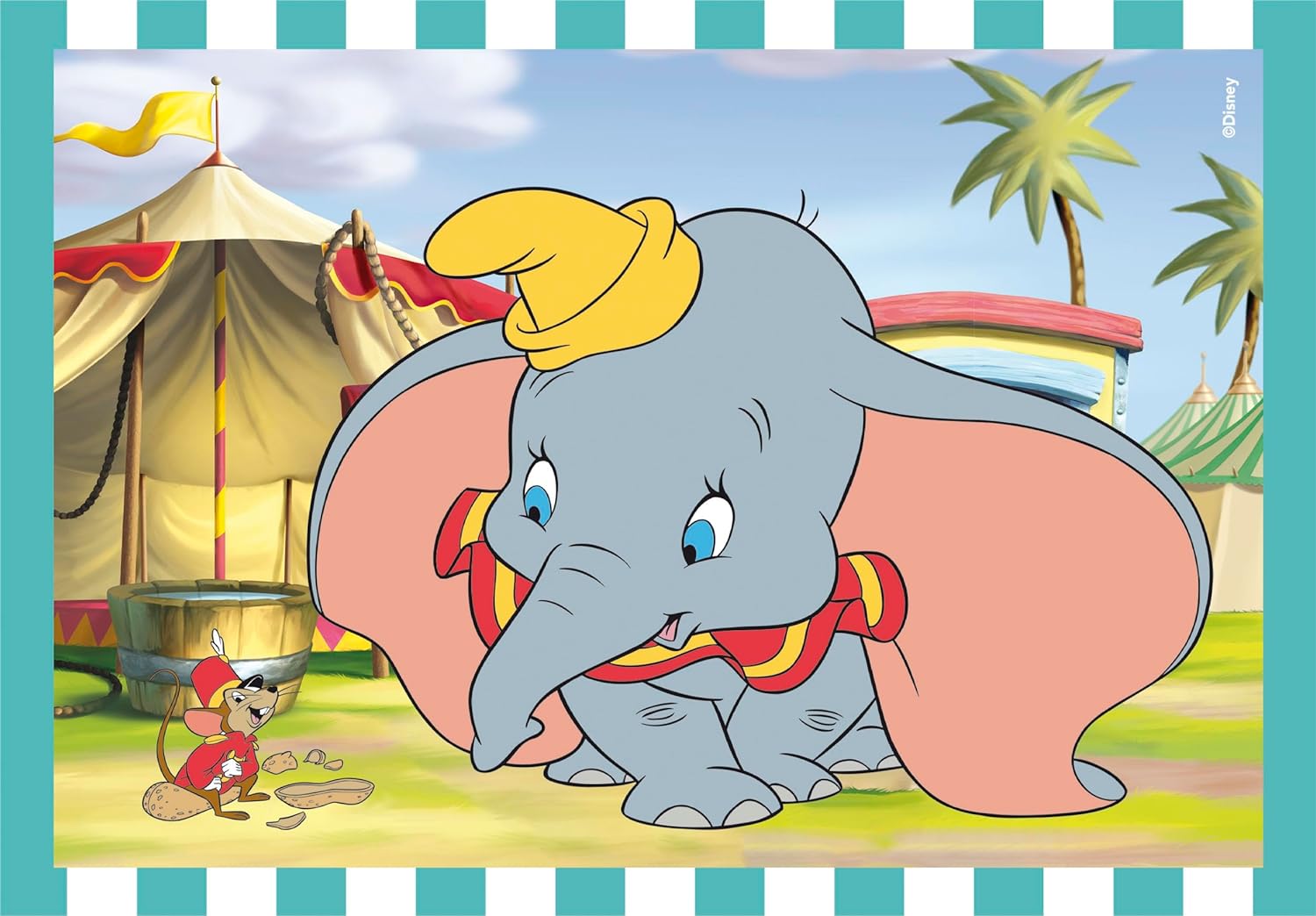 Clementoni 21523 Disney Classics Supercolor 4 in 1 Classics-12+16+20+24 Pieces, Jigsaw Kids Age 3, Puzzle Cartoon, Made in Italy