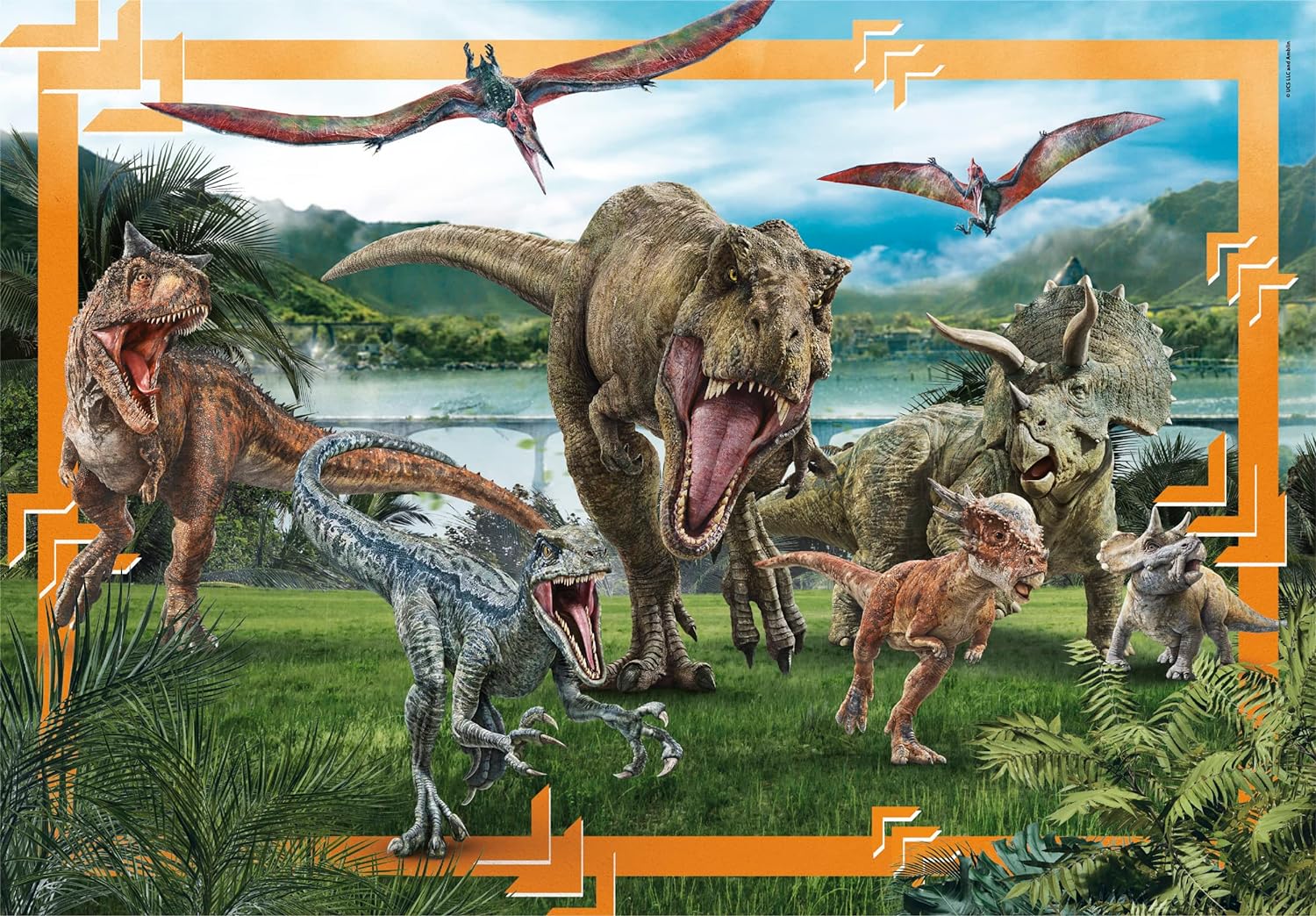 Clementoni Puzzle Infantil 104 Maxi Piezas Grandes Jurassic World-Desde 4 años (23770
