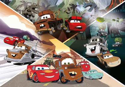 Clementoni Supercolor Disney Pixar Cars on the Road-104 stuks kinderen 4 jaar, puzzel cartoons, gemaakt in Italië, meerkleurig, 23774