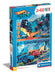 Clementoni- Hot Wheels Hotwheels-2 Supercolor Puzzles Infantiles De 20 Piezas, para Niños 3-5 Años, Desarrolla La Concentraciòn Mentàl Y La Logica, 24816, Multicolor