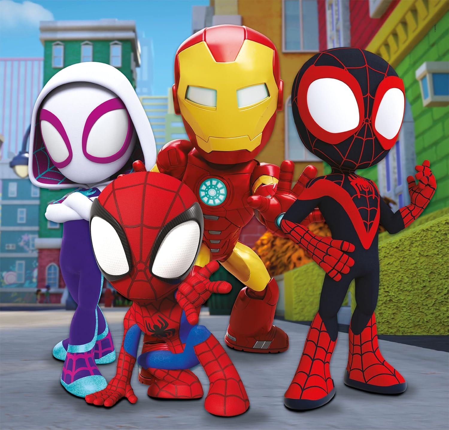 Clementoni- Marvel Spidey And His Amazing Friends Supercolor Friends-3x48 (Include 3 48 Pezzi) Bambini 5 Anni, Puzzle Cartoni Animati-Made in Italy, Colore Multilingua, 25294