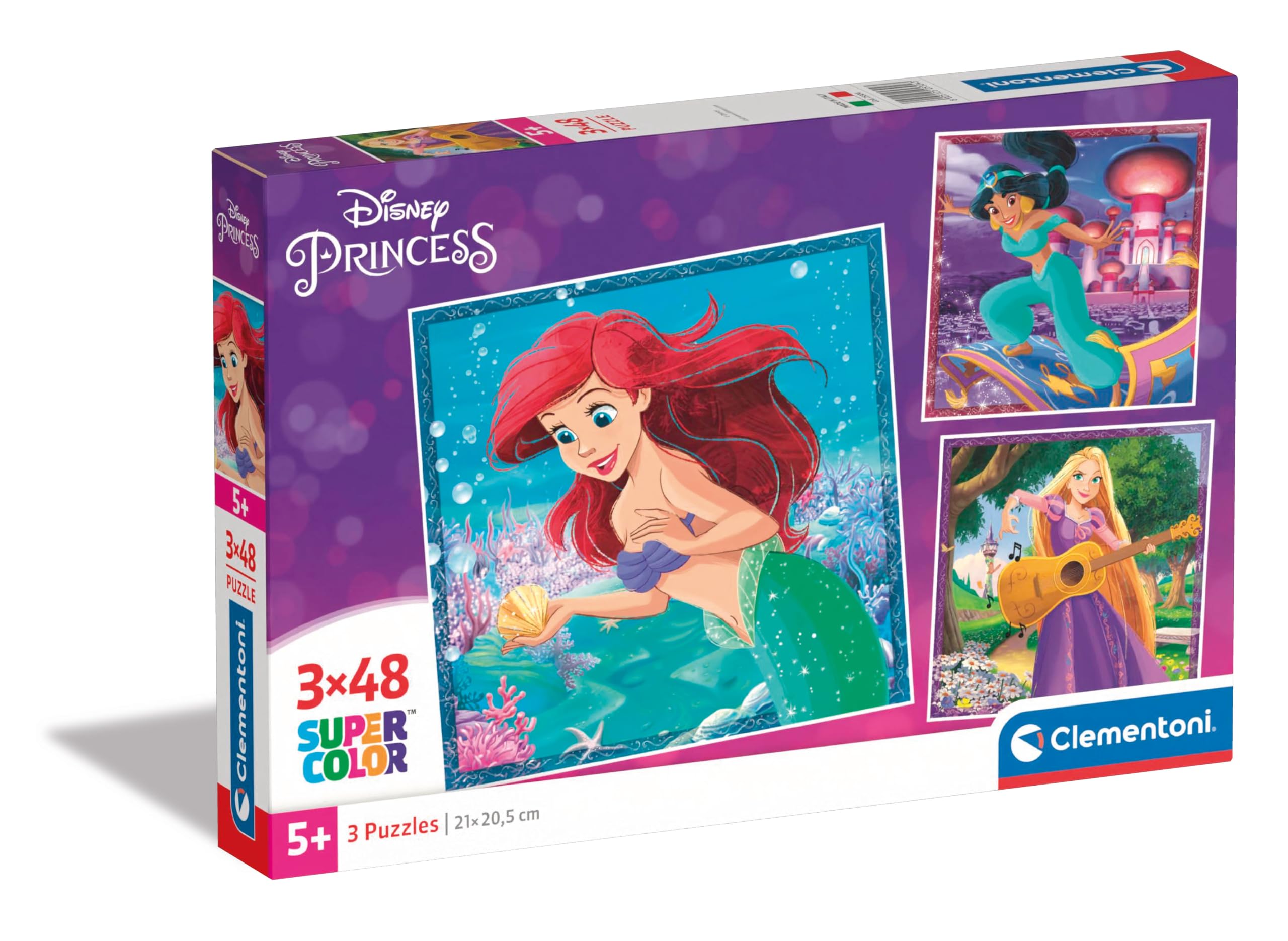 Clementoni - Clementoni Legpuzzel Super Color Vierkant Disney Prinses 3x48st.