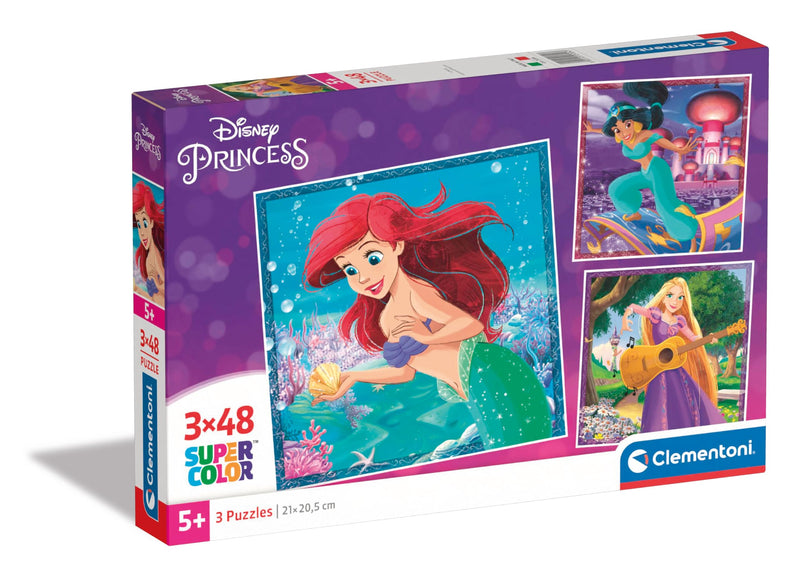 Clementoni - Clementoni Legpuzzel Super Color Vierkant Disney Prinses 3x48st.
