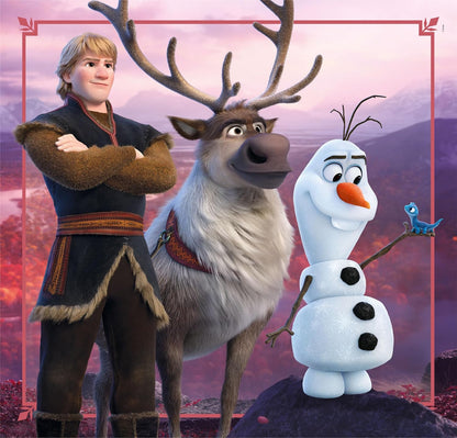 Clementoni 25306 Disney Frozen Supercolor Frozen-3x48 Pieces (3 Included), Jigsaw Kids Age 5, Puzzle Cartoon, Made in Italy
