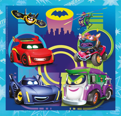 Clementoni- Batwheels 3 Supercolor Puzzles Infantiles De 48 Piezas, para Niños 5-7 Años, Desarrolla La Concentraciòn Mentàl Y La Logica, Coches, 25307