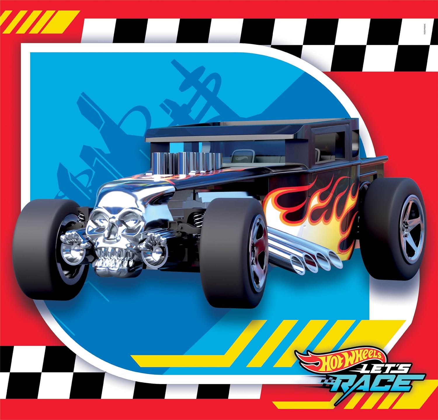 Clementoni - Hot Wheels Supercolor Wheels-3 x 48 (bevat 3 48 stuks) kinderen 5 jaar, cartoon-puzzel, Made in Italy, meerkleurig, 25313