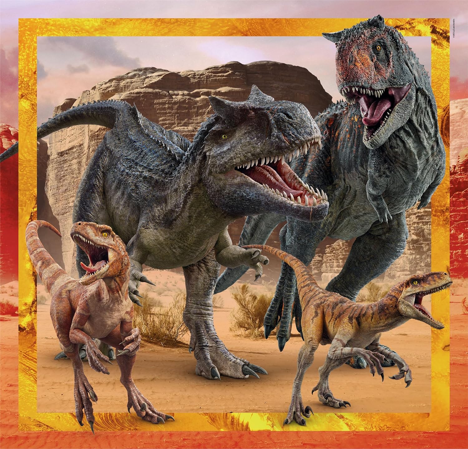 Clementoni Puzzel Square Jurassic World 3 Puzzel Met 48 Stukjes - Supercolor Puzzel Voor Kinderen, Gemaakt In Italië 25314