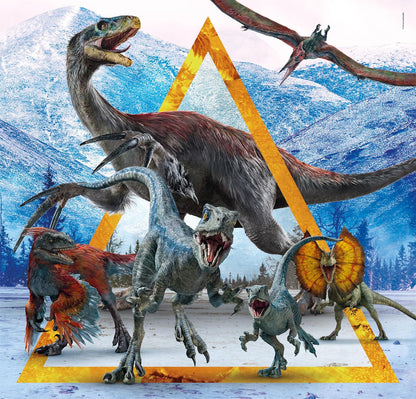 Clementoni Puzzel Square Jurassic World 3 Puzzel Met 48 Stukjes - Supercolor Puzzel Voor Kinderen, Gemaakt In Italië 25314