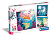 Clementoni - Supercolor Fantastic Creatures-3x48 (bevat 3 48 delen) kinderen 5 jaar, fantasiepuzzel, illustratie, Made in Italy, meerkleurig, 25319