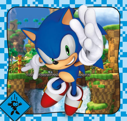 Clementoni 25320 Sonic Jigsaw 3 48 Pieces-Supercolor Children 5-7 Years, Cartoon, Gift for Boy/Girls, Puzzle for Kids, Made in Italy, Multicolor