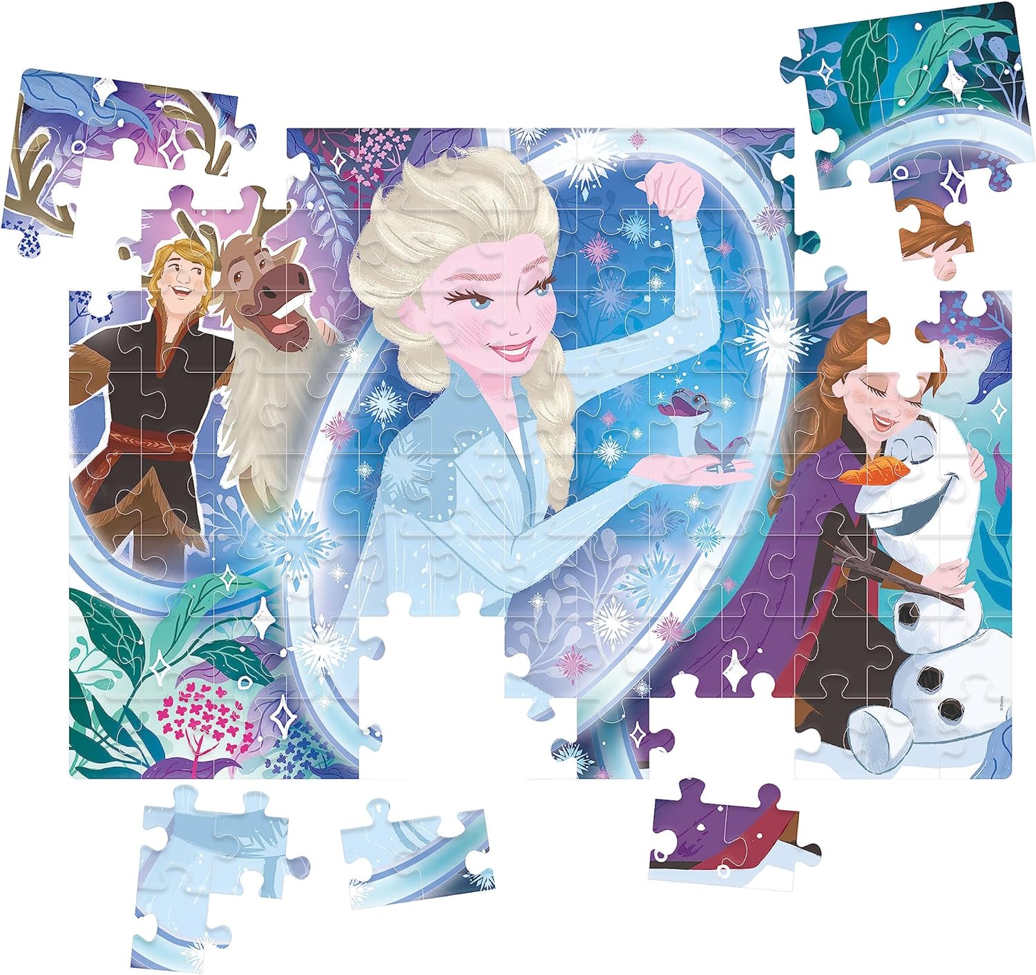 Clementoni 25737 Disney Frozen 2 Puzzle 104pcs Supercolor 2-104 Pieces-Jigsaw Kids Age 6, Multicolor, Medium