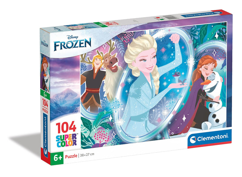 Clementoni 25737 Disney Frozen 2 Puzzle 104pcs Supercolor 2-104 Pieces-Jigsaw Kids Age 6, Multicolor, Medium