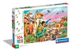 Clementoni 25768 Jigsaw Land of Dinosaurs 104 Pieces-Supercolor Children 6-8 Years, Cartoon, Gift for Boy/Girls, Puzzle for Kids, Made in Italy, Multicolor