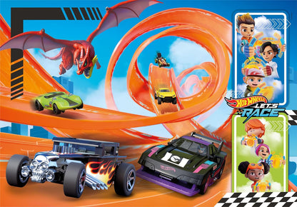 Clementoni- Hot Wheels Hotwheels-Supercolor Puzzle Infantil De 104 Piezas, para Niños 6-8 Años, Desarrolla La Concentraciòn Mentàl Y La Logica, 25776