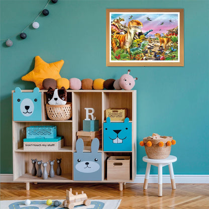 Clementoni Dinosaurier Kinder Puzzle 104 Teile - Dinosaurier Puzzle 37,9 x 26,9 cm für Kinder ab 6 Jahre - Geschicklichkeitsspiel von Clementoni 25779