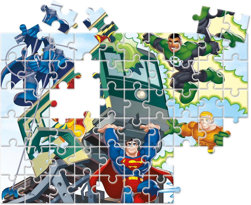 Clementoni - Puzzle Infantil 60 Piezas DC SuperFriends; Puzzle Infantil SuperHéroes DC Comics, a Partir de 5 años (26066