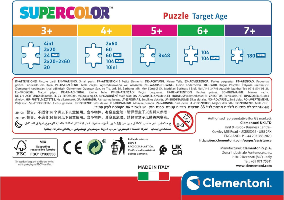 Clementoni 26593 Batwheels Jigsaw 60 Pieces-Supercolor Children 4-6 Years, Cartoon, Cars, Gift for Boy/Girls, Puzzle for Kids, Made in Italy, Multicolor