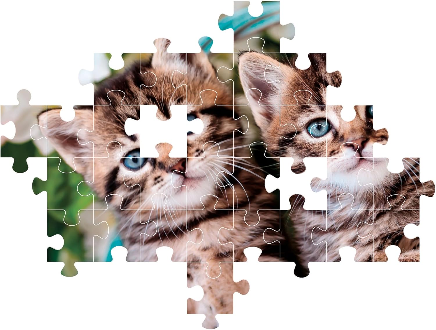 Clementoni 26599 Jigsaw Lovely Kitty Twins 60 Pieces-Supercolor Children 4-6 Years, Realistic, Animals, Cats, Gift for Boy/Girls, Puzzle for Kids, Made in Italy, Multicolor