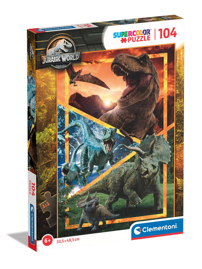 Clementoni - Puzzle Infantil Super 104 Piezas Jurassic World - Desde 6 años (27181