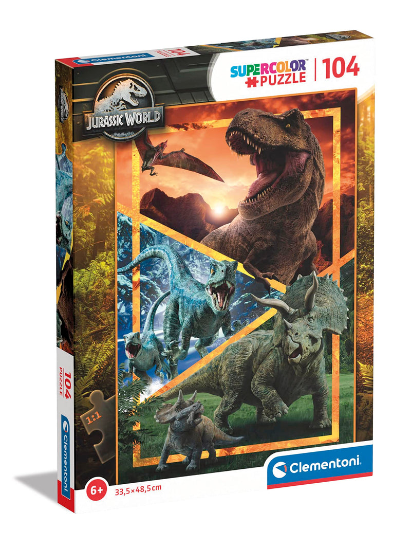 Clementoni - Puzzle Infantil Super 104 Piezas Jurassic World - Desde 6 años (27181