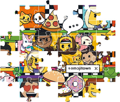 Clementoni 29066 Supercolor Emoji Town-180 Pieces, Jigsaw Kids Age 7, Puzzle Cartoon, Made In Italy