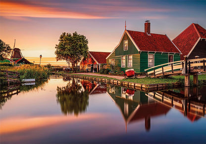Clementoni 31696 Collection-Zaanse Schans-1500 Pieces-Adult Jigsaw Puzzles, Made in Italy, Multi-Coloured
