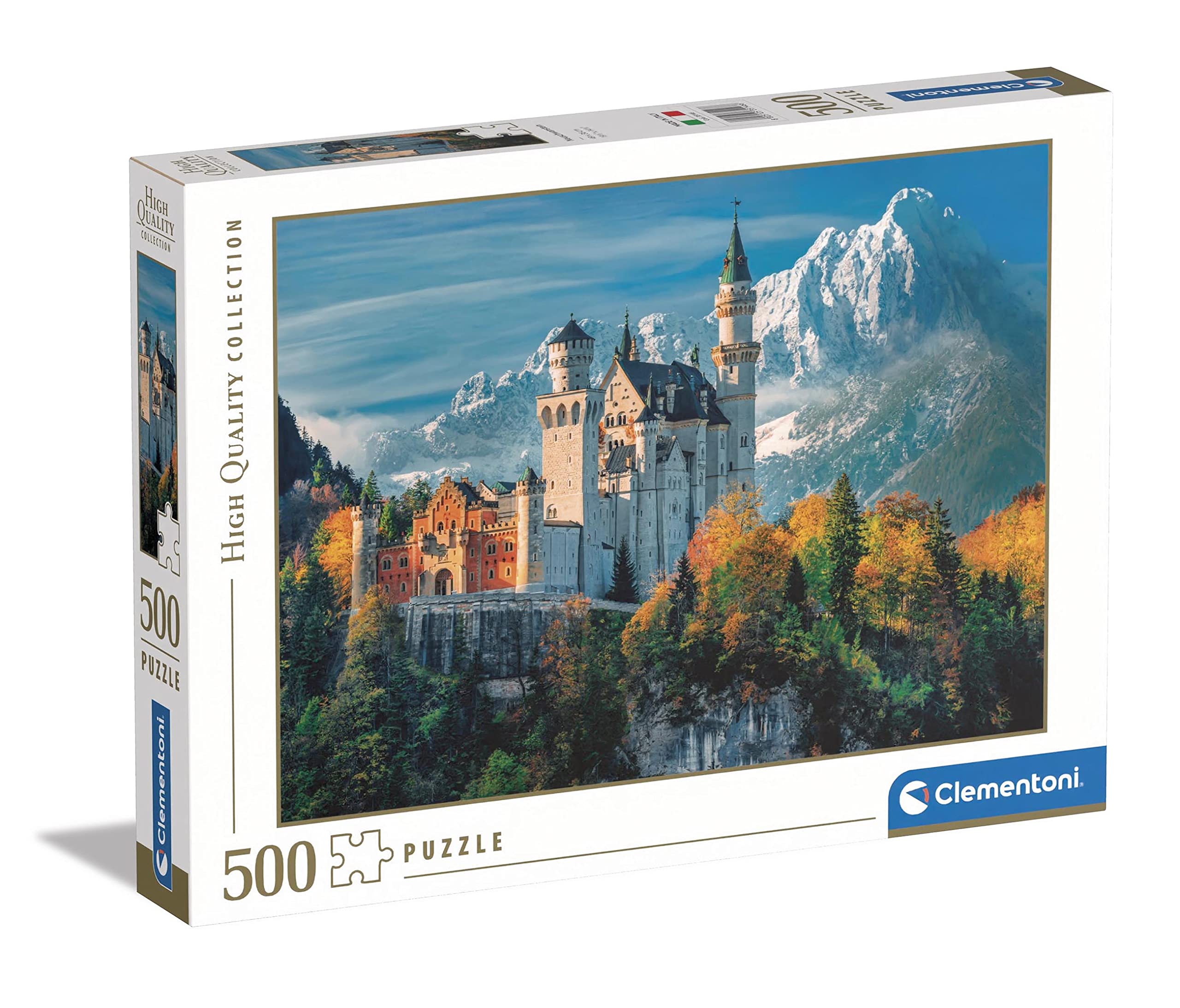Clementoni 35146 Collection Neuschwanstein Castle 500 Pieces, Jigsaw Puzzle for Adults-Made in Italy