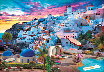 Clementoni 35149 Collection Greece View 500 Pieces, Jigsaw Puzzle for Adults-Made in Italy, Multi-Coloured