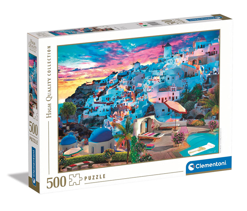 Clementoni 35149 Collection Greece View 500 Pieces, Jigsaw Puzzle for Adults-Made in Italy, Multi-Coloured