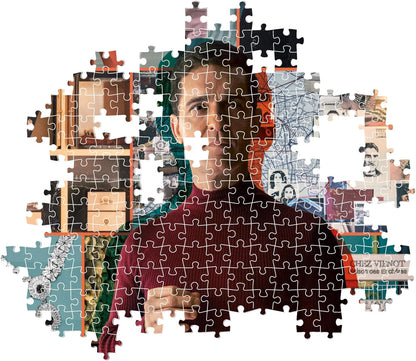 Clementoni 39849 Netflix Casa De Papel Berlin Jigsaw 1000 Pieces-Puzzle for Adults 14-99 Years, Poster Included, Gift for Men/Women, Series La Money Heist, Made in Italy, Multicolor