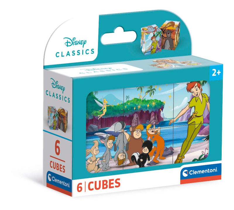 Clementoni 40657 Disney Jigsaw Classic 6 Pieces-Cube Supercolor Children 2-4 Years, Cartoon, Gift for Boy/Girls, Puzzle for Kids, Made in Italy, Multicolor