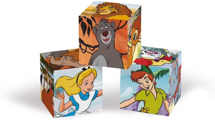 Clementoni 40657 Disney Jigsaw Classic 6 Pieces-Cube Supercolor Children 2-4 Years, Cartoon, Gift for Boy/Girls, Puzzle for Kids, Made in Italy, Multicolor