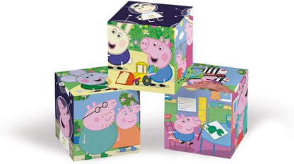 Clementoni Peppa Pig 6 Würfel Puzzle Kinder - Geschicklichkeitsspiel für Kinder ab 3 Jahren - Sensorik- & Motorikspielzeug 40659