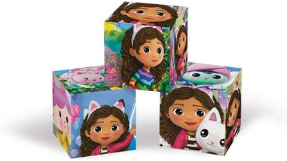 Clementoni- Gabby's Dollhouse Dollhouse-12 Pezzi Bambini 3 Anni, Cartoni Animati, Puzzle Cubi, Made in Italy, Multicolore, 41193