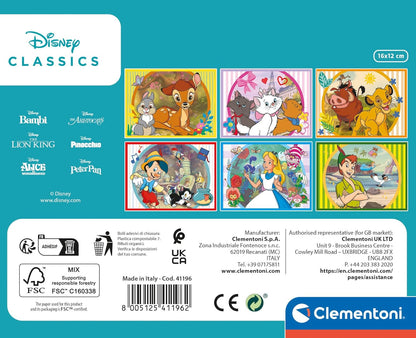 Clementoni 41196 Disney Jigsaw Classic 12 Pieces-Cube Supercolor Children 3-5 Years, Cartoon, Gift for Boy/Girls, Puzzle for Kids, Made in Italy, Multicolor