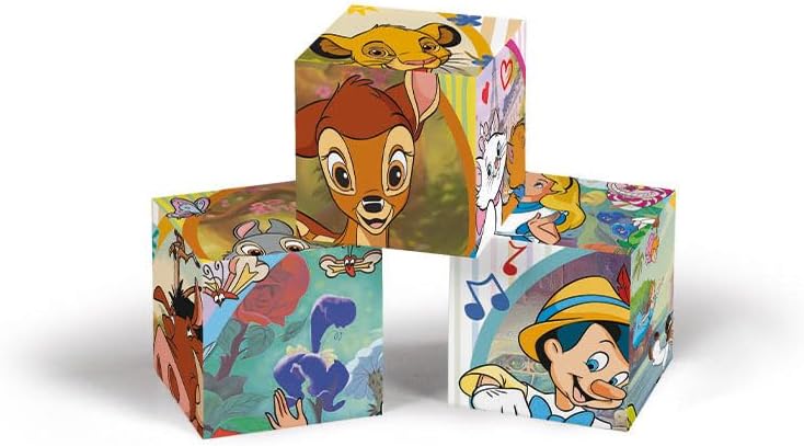 Clementoni 41196 Disney Jigsaw Classic 12 Pieces-Cube Supercolor Children 3-5 Years, Cartoon, Gift for Boy/Girls, Puzzle for Kids, Made in Italy, Multicolor