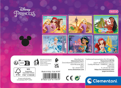 Clementoni Disney Princess 12 Würfel Puzzle Kinder - Geschicklichkeitsspiel für Kinder ab 3 Jahren - Sensorik- & Motorikspielzeug Disney Puzzle 41197