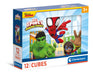 Clementoni- Marvel Spidey And His Amazing Friends Friends-12 Pezzi Bambini 3 Anni, Cartoni Animati, Puzzle Cubi, Made in Italy, Multicolore, 41198